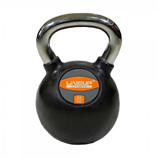 LiveUp Rubber Kettlebell-20 Kgs
